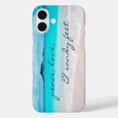 Hawaii Tropical Beach Peace Sandy Feet Script Case-Mate iPhone Case (Achterkant)
