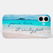 Hawaii Tropical Beach Peace Sandy Feet Script Case-Mate iPhone Case (Achterkant (horizontaal))