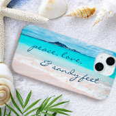 Hawaii Tropical Beach Peace Sandy Feet Script Case-Mate iPhone Case