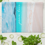 Hawaii Tropical Beach Peace Sandy Feet Script Theedoek (Gevouwen)