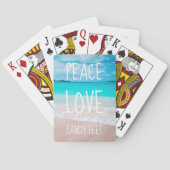 Hawaii Tropical Beach Photo Peace Sandy Feet Pokerkaarten (Achterkant)