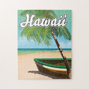 Hawaii Tropical Beach reisposter Legpuzzel