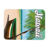 Hawaii Tropical Beach reisposter Magneet (Horizontaal)