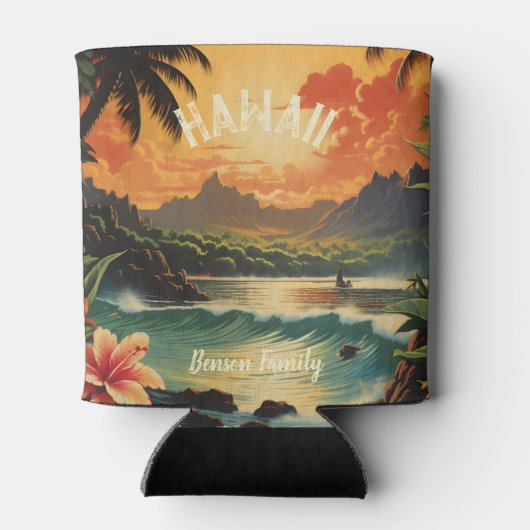  Hawaii Tropical Beach Reizen Landschap Blikjeskoeler (Achterkant)