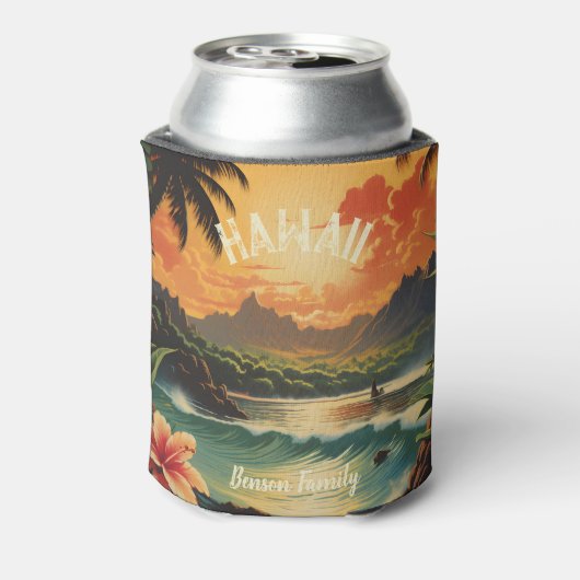  Hawaii Tropical Beach Reizen Landschap Blikjeskoeler (Blikje Achterkant)
