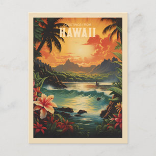 Hawaii Tropical Beach Travel Briefkaart