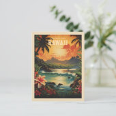  Hawaii Tropical Beach Travel Briefkaart (Staand voorkant)