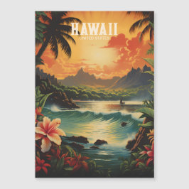 Hawaii Tropical Beach Travel Illustratie