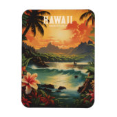  Hawaii Tropical Beach Travel Illustratie Magneet (Verticaal)