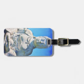 Hawaii Tropical Buddha Photo Exhale Quote Script Bagagelabel (Voorkant horizontaal)