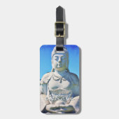 Hawaii Tropical Buddha Photo Exhale Quote Script Bagagelabel (Voorkant verticaal)