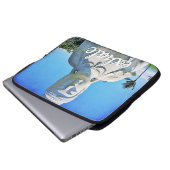 Hawaii Tropical Buddha Photo Exhale Quote Script Laptop Sleeve (Voorkant onderkant)