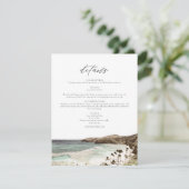 HAWAII Tropical Hawaii Beach Wedding Details Kaart (Staand voorkant)