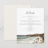 HAWAII Tropical Hawaii Beach Wedding Details Kaart (Voorkant / Achterkant)