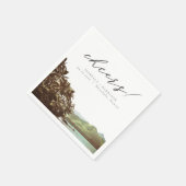 HAWAII Tropical Hawaii Beach Wedding Details Kaart Servet (Hoek)