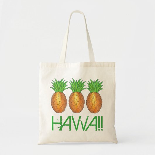 Hawaii Tropical Hawaiian Island Pineapple Honolulu Tote Bag (Voorkant)