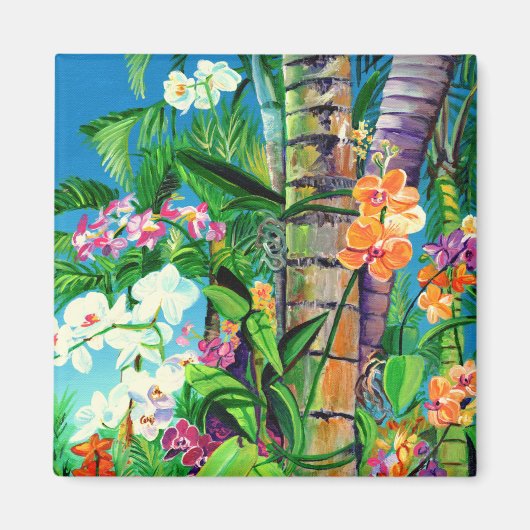Hawaii Tropical Orchids Magnet (Voorkant)