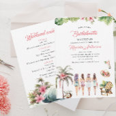 Hawaii Tropical Palm Beach Waterverf BaInvitation Kaart