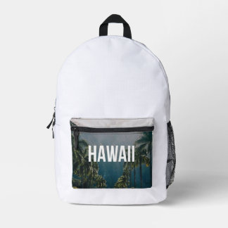 Hawaii Tropical Palm Trees Aesthetic Bedrukte Rugzak