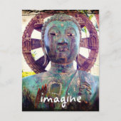 Hawaii Tropisch Antiek Boeddha Imagine Script Briefkaart (Voorkant)