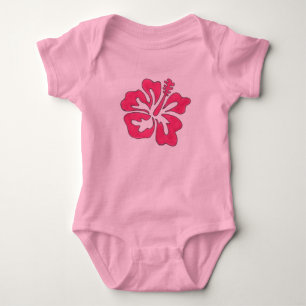 Hawaii Tropisch Roze Hibiscus Flower Hawaiian Romper