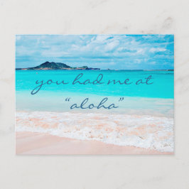 Hawaii Tropisch strand dat ik had in Aloha Script Briefkaart