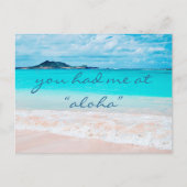 Hawaii Tropisch strand dat ik had in Aloha Script Briefkaart (Voorkant)