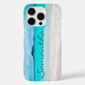 Hawaii tropisch strand foto monogram naam eenvoudi Case-Mate iPhone case (Achterkant)