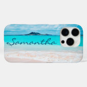 Hawaii tropisch strand foto monogram naam eenvoudi Case-Mate iPhone case (Achterkant (horizontaal))