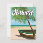 Hawaii Tropisch Strand reisposter (Voorkant)