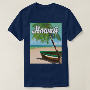 Hawaii Tropisch Strand reisposter T-shirt