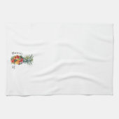 Hawaii Tropische Ananas w / Bloemen, familienaam Theedoek (Horizontaal)