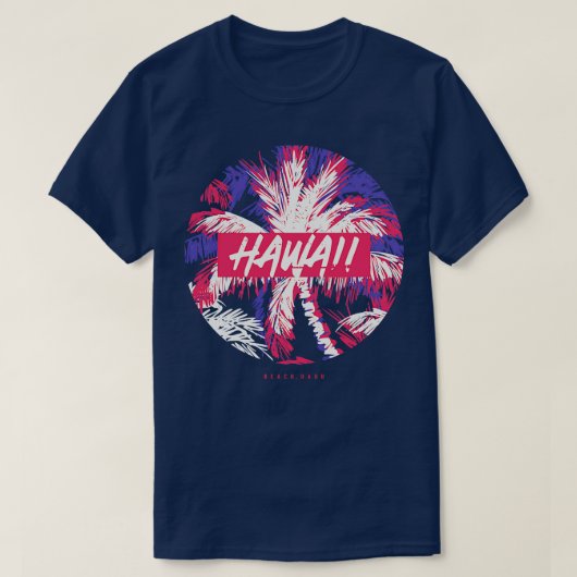 hawaii tropische bladeren ontwerp TShirt (Design voorkant)