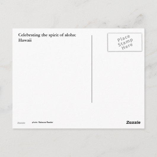Hawaii Tropische Bloem Briefkaart (Achterkant)