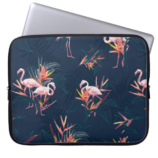 Hawaii Tropische flamingo met vogel van de Paradis Laptop Sleeve