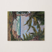 Hawaii Tropische palmbomen Vintage Legpuzzel (Horizontaal)