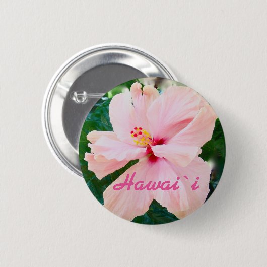 Hawaii Tropische roze ventilator Ronde Button 5,7 Cm (Voorkant /achterkant)