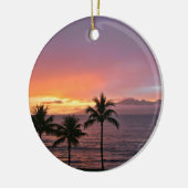 Hawaii Tropische Sunset on the Beach Keramisch Ornament (Links)