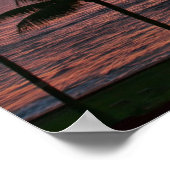 Hawaii Tropische Sunset on the Beach Poster (Hoek)