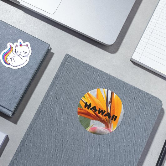 Hawaii Tropische vogel van het Plant van het Parad Ronde Sticker