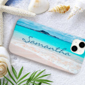 Hawaii tropische zandstrand foto voegt jouw naam t Case-Mate iPhone case