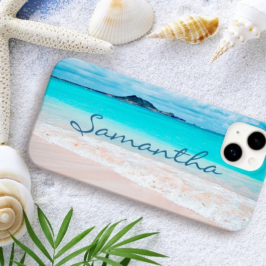 Hawaii tropische zandstrand foto voegt jouw naam t Case-Mate iPhone case