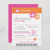 Hawaii Trouw RSVP Bevestiging Instapkaart (Voorkant / Achterkant)