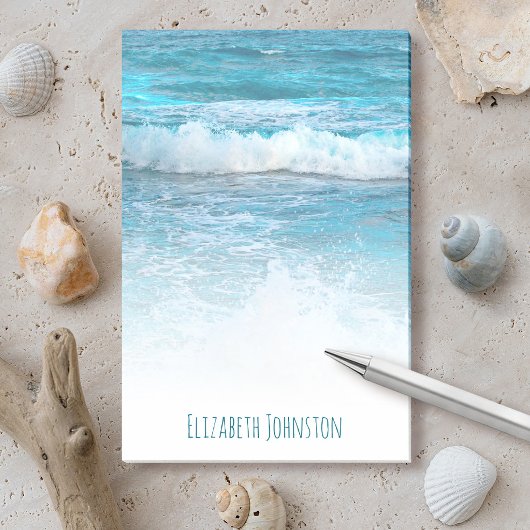 Hawaii turquoise blue oceaangolven foto aangepast post-it® notes