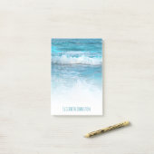 Hawaii turquoise blue oceaangolven foto aangepast post-it® notes (Op bureau)
