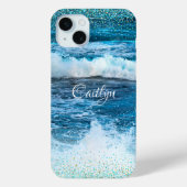 Hawaii turquoise blue oceaangolven girale confetti Case-Mate iPhone case (Achterkant)