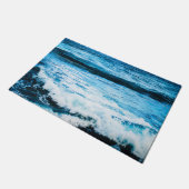 Hawaii turquoise oceaangolven foto tropisch moedig deurmat (Schuin)