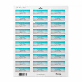 Hawaii turquoise sandy strand foto aangepast adres etiket (Full Sheet)