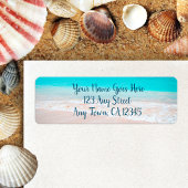 Hawaii turquoise sandy strand foto aangepast adres etiket