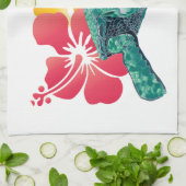 Hawaii Turtle and Hibiscus Flowers Theedoek (Gevouwen)